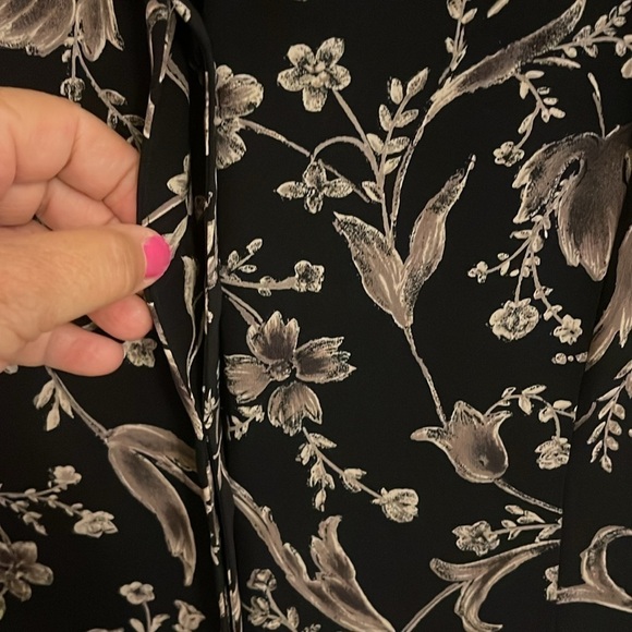 Norton‎ McNaughton Woman’s S  Shift Dress Multicolor Black Floral Maxi belted - Picture 8 of 13